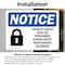 Signmission Lockout Tagout Setup Maintenance Repair, 5 in W x Rectangle, Vinyl Decal OS-2PACK-NS-D-35-L-15907 - alternate 4